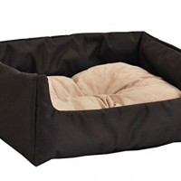 Hundebett-Hundekorb-Aruba-100-Polyester-Braun-II-M-70cmx60-cm-W204-10-0