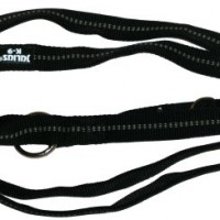 214DP-NL-Julius-K9-IDC-Leine-doppelt-verstellbar-mit-zwei-Karabinerhaken-nachleuchtend-25mm-breit-22m-lang-schwarz-mit-weien-Streifen-0