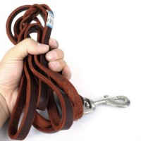 Daditong-3m-lange-Leder-geflochten-Hund-Brau-Fhrleine-Blei-0