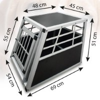Alu-Hundetransportbox-Auto-Hundebox-eintrig-Autohundebox-54x69x51cm-0-2