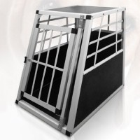 Alu-Hundetransportbox-Transportbox-Auto-75x55x69cm-Hundebox-in-Silber-Autohundebox-0-0