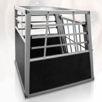 Alu-Hundetransportbox-Transportbox-Auto-75x55x69cm-Hundebox-in-Silber-Autohundebox-0-2