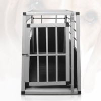 Alu-Hundetransportbox-Transportbox-Auto-75x55x69cm-Hundebox-in-Silber-Autohundebox-0-4