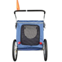 DOGGYHUT-Extra-Grosser-Hundeanhnger-mit-Jogger-Kit-Fahrradanhnger-2in1-BLAU-70302-02-0-1