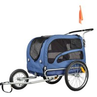 DOGGYHUT-Extra-Grosser-Hundeanhnger-mit-Jogger-Kit-Fahrradanhnger-2in1-BLAU-70302-02-0