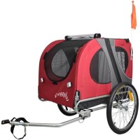 Doggyhut-XL-Hundefahrradanhnger-Hundeanhnger-Hundetransporter-ROT-10117-01-0