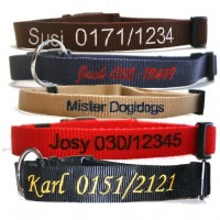 Hunde-Halsband-mit-Namen-und-Telefonnummer-bestickt-Breite-15-mm-Lnge-30-45-cm-verschiedene-Farben-0