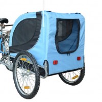 Hundeanhnger-Fahrradanhnger-Hunde-Fahrrad-Anhnger-BlauSchwarz-NEU-0-1