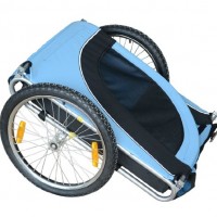 Hundeanhnger-Fahrradanhnger-Hunde-Fahrrad-Anhnger-BlauSchwarz-NEU-0-3