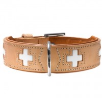 Hunter-Halsband-Swiss-NaturCognac-Hundehalsband-Hunde-Lederhalsband-0