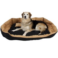 TecTake-XXL-Hundebett-Hundekissen-Hundesofa-Schlafbett-schwarzbeige-0-0