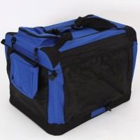 amzdeal-Hundetransportbox-Hunde-Katze-Transportbox-Hundebox-Reisebox-Hunde-Katzen-Box-Kennel-mit-seitlichen-Einstiegen-und-Verdunklungsrollos-Gre70cm-x-52cm-x-52cm-Faltbar-Blau-0-4