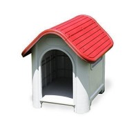NEUHOLZ-Hundehtte-rot-weiss-Hundehaus-Hundebox-Hunde-Haus-Htte-Box-Wetterfest-XDB-403B-0