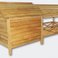 XXL-Hundehtte-Hundehaus-Massiv-Holz-mit-Balkon-Terasse-Lamellentre-0-1