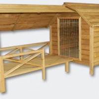 XXL-Hundehtte-Hundehaus-Massiv-Holz-mit-Balkon-Terasse-Lamellentre-0