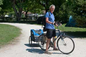 Komplettes Gespann - Hundefahrradanhänger und Fahrrad