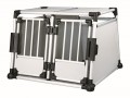 Doppel-Hundetransportbox, Aluminium, 95 × 69 × 88 cm